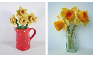 Daffodils Flower Knitting Patterns
