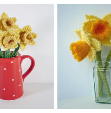 Daffodils Flower Knitting Patterns