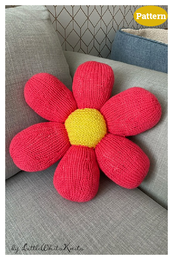 Flower Cushion Knitting Pattern