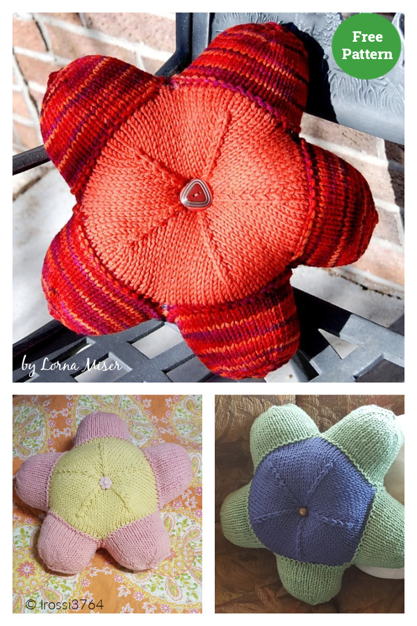 Flower Pillow Free Knitting Pattern