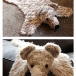 Fuzzy the Small Bearskin Rug Free Knitting Pattern