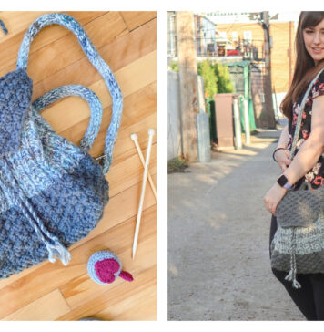 Marble & Bricks Backpack Free Knitting Pattern