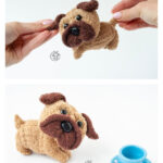 Mini puppy Pug Knitting Pattern