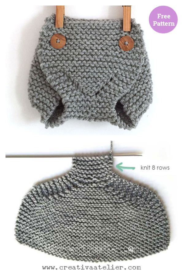 Newborn Diaper Cover Free Knitting Pattern 