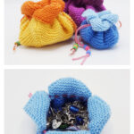 Petal Pouches Free Knitting Pattern