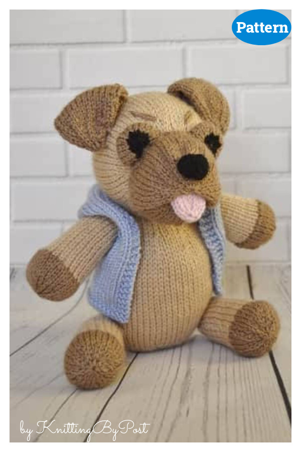 Pug Soft Toy Dog Knitting Pattern