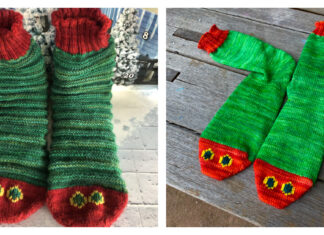 Very Hungry Caterpillar Socks Knitting Patterns