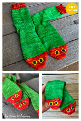 Very Hungry Caterpillar Socks Knitting Patterns