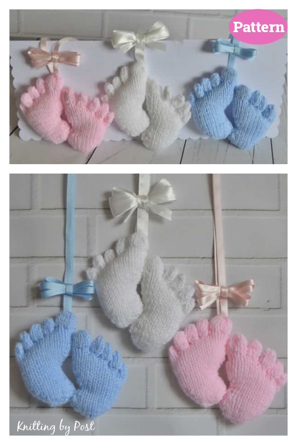 Baby Feet Charm Knitting Pattern