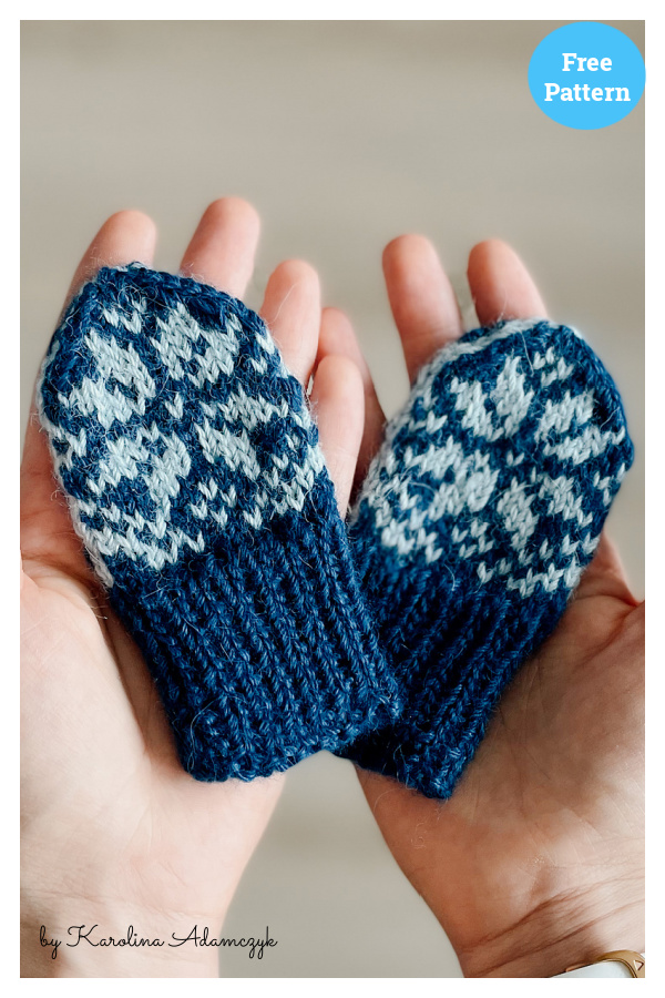 Baby Starlet Mittens Free Knitting Pattern