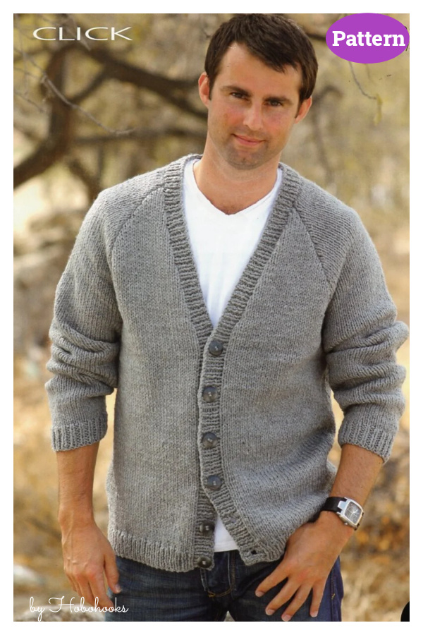 Easy Men's Cardigan Knitting Pattern