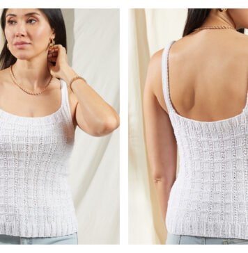 Panama Tank Free Knitting Pattern