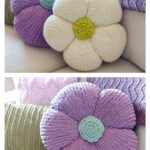 Plush Flower Pillow Free Knitting Pattern