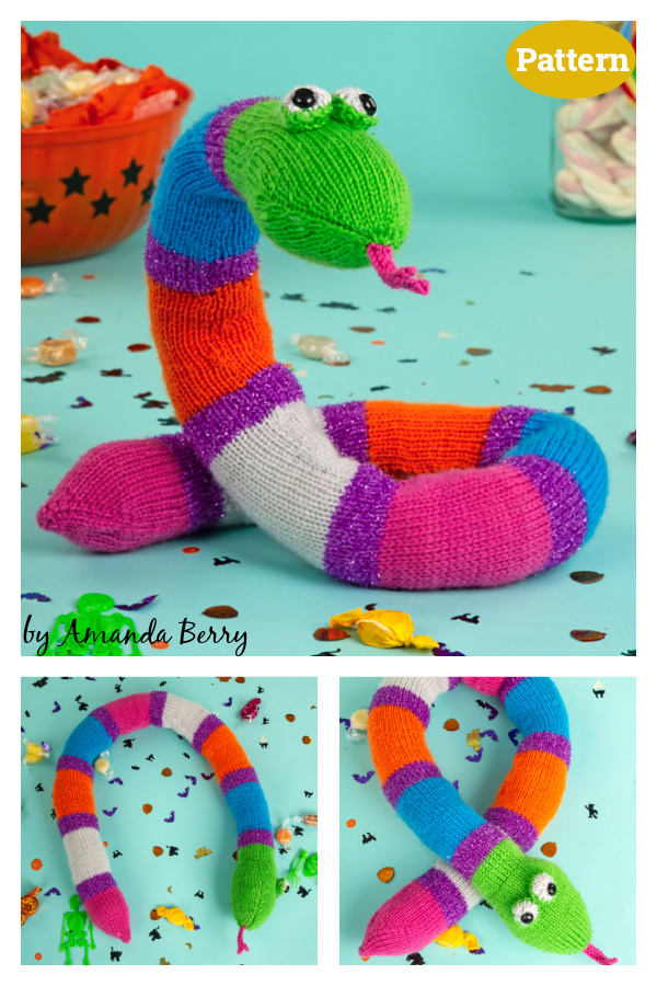 Pretzel the Python Snake Knitting Pattern