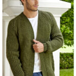 Pure Wool Entwine Ribbed Jacket Free Knitting Pattern