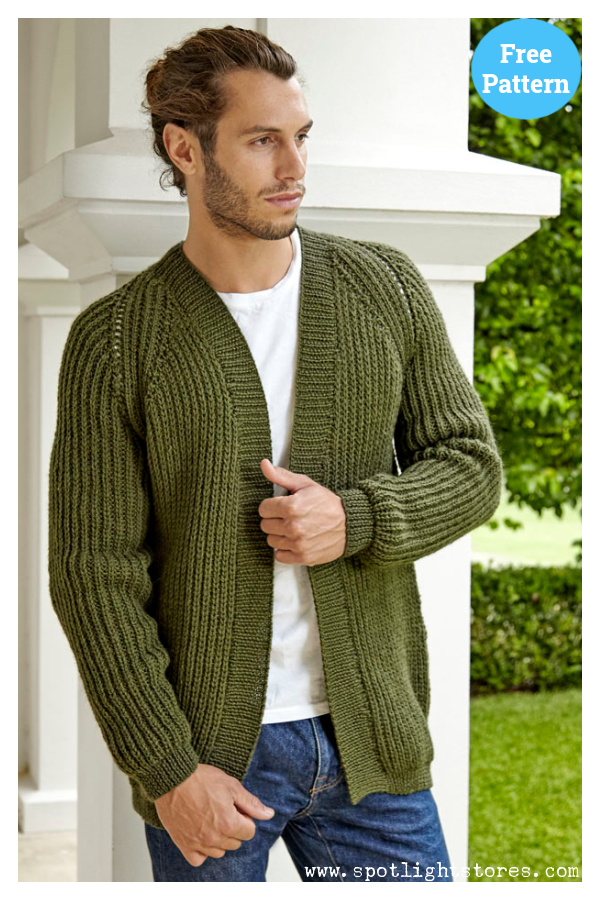 Pure Wool Entwine Ribbed Jacket Free Knitting Pattern