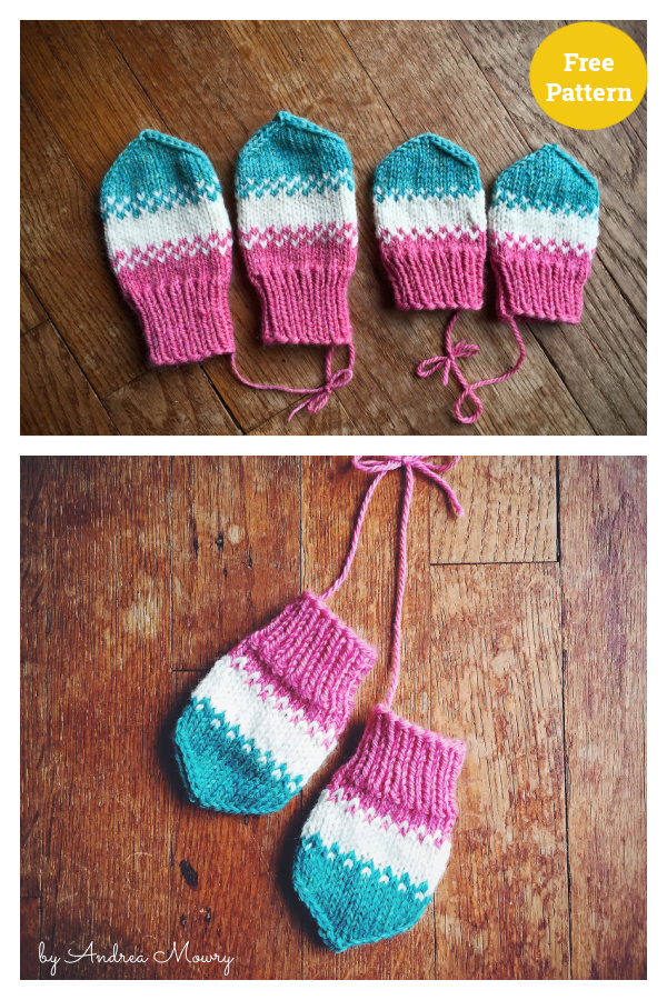 Rocket Pop Baby Mitts Free Knitting Pattern