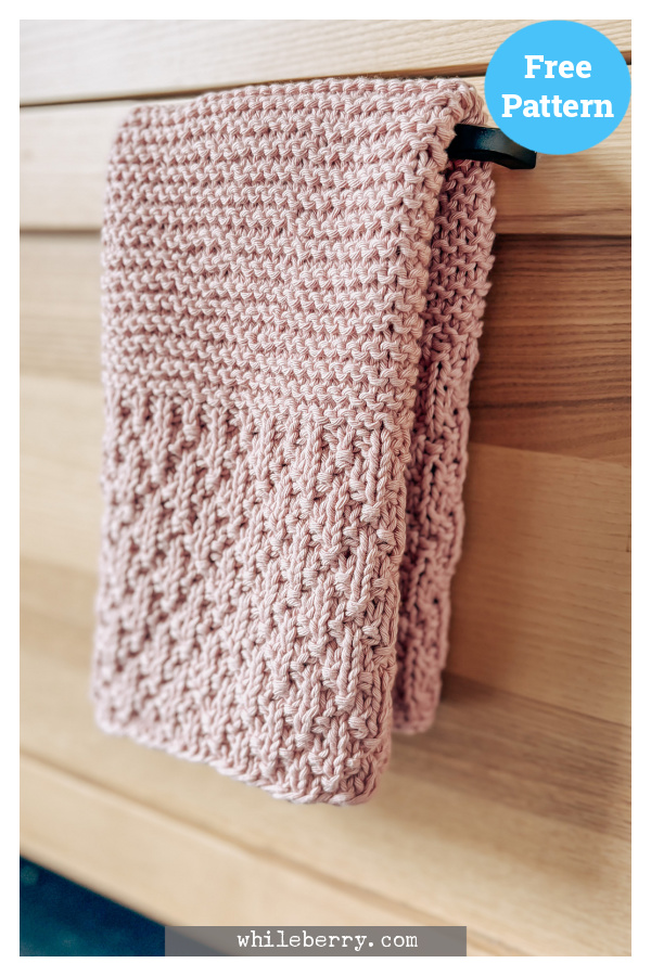 Sage Tea Towel Free Knitting Pattern 
