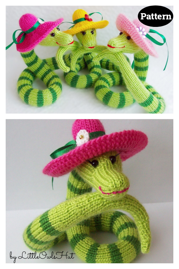 Snake Boa Beauty Amigurumi Knitting Pattern