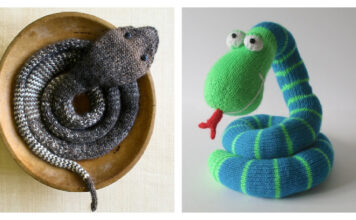 10+ Snake Stuffed Toy Knitting Patterns