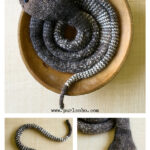 Striped Stockinette Snake Free Knitting Pattern