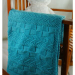 Textured Lap Throw Free Knitting Pattern