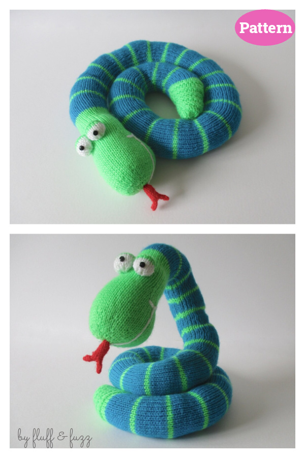 Twirly Snake Toy Knitting Pattern