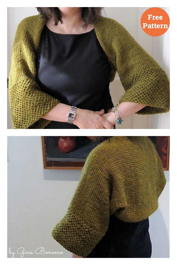 Verdant Shrug Free Knitting Pattern