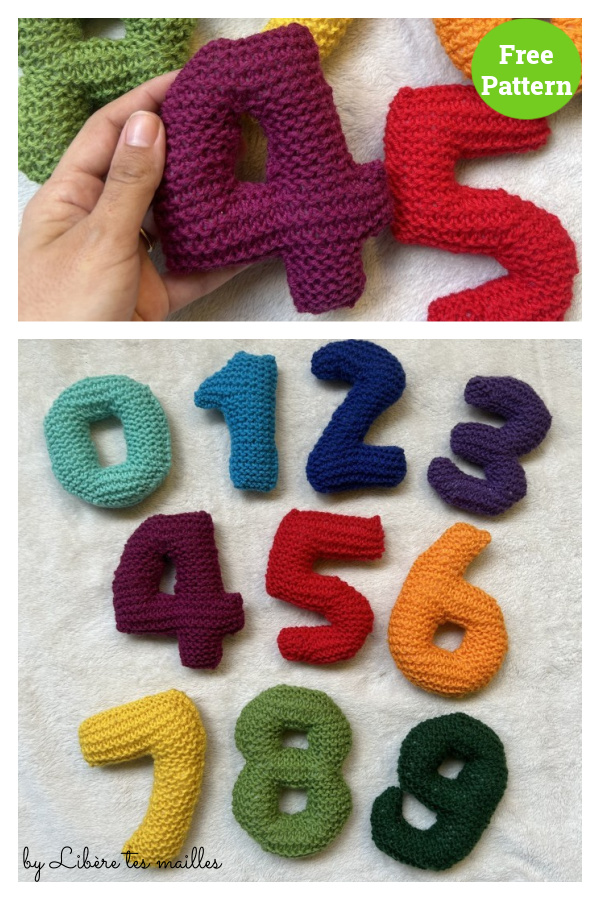 1 2 3 Numbers Free Knitting Pattern