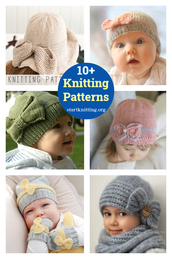 10+ Bow Hat Knitting Patterns 