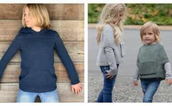 10+ Kangaroo Pocket Kids Sweater Knitting Patterns