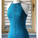 Cabled Summer Halter Free Knitting Pattern