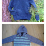 Child’s Hooded sweaters with Pockets Free Knitting Pattern