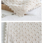 Cloverleaf Eyelet Baby Blanket Free Knitting Pattern and Video Tutorial