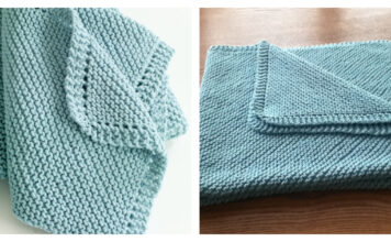 Diagonal Comfort Blanket Free Knitting Pattern