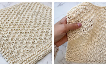 Double Moss Dishcloth Free Knitting Pattern