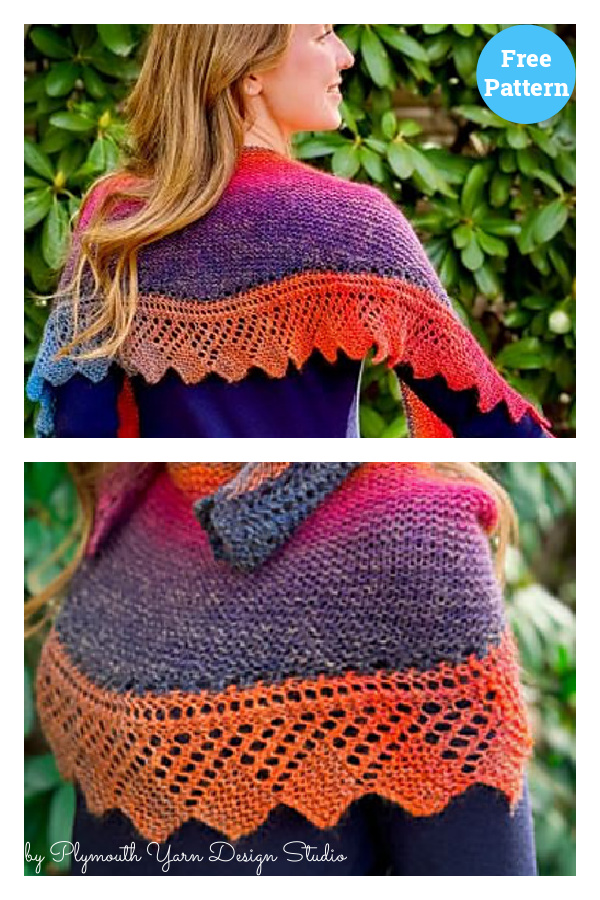 Lace Edged Shawl Free Knitting Pattern