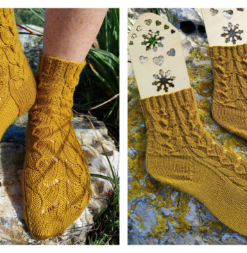 Making Waves Socks Free Knitting Pattern