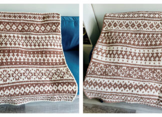 Nordic Sampler Scandinavian Blanket Free Knitting Pattern