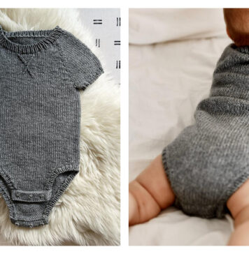 Baby League Onesie Free Knitting Pattern