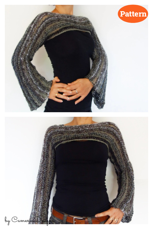 Boho Cropped Shrug Knitting Pattern