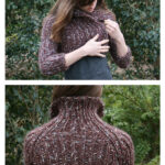 Foldover Cropped Shrug Cardigan Free Knitting Pattern