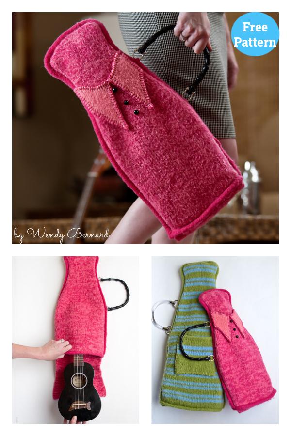 Hana Hou Ukulele Case Free Knitting Pattern