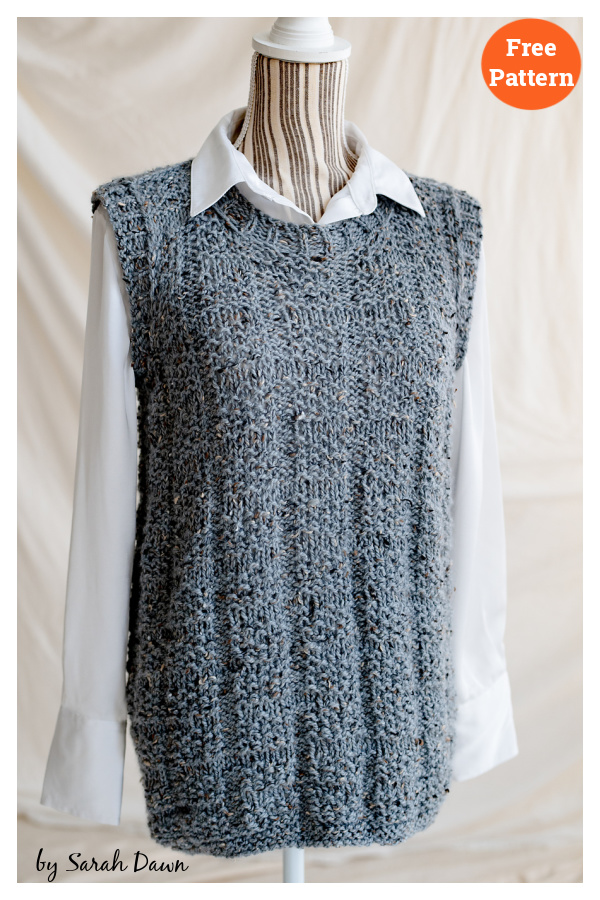 Heritage Tweed Vest Free Knitting Pattern