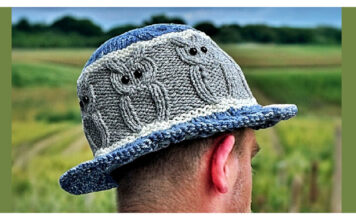 Owl Bucket Hat Free Knitting Pattern