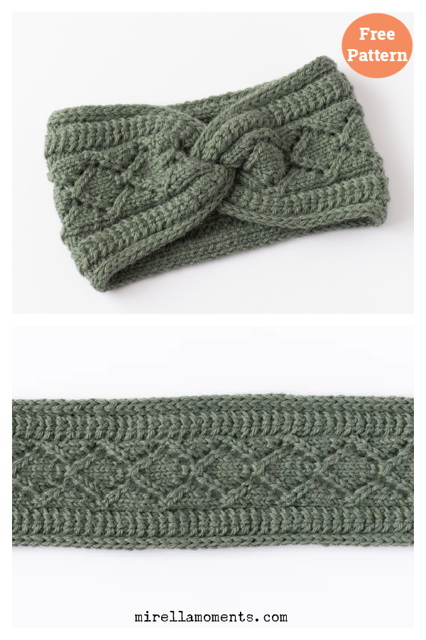 Pine Forest Headband Free Knitting Pattern