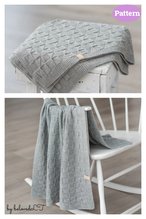 Pinwheel Reversible Baby Blanket Knitting Pattern