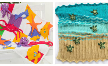 Sea Creatures Throw Blanket Knitting Patterns