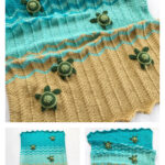 Sea turtle blanket Knitting Pattern