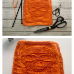 Skull Washcloth Knitting Pattern